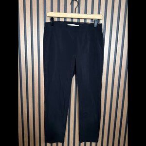 Raffaello Rossi Pants 38 Womens Black Penny 6/8 Stretch Flat Front Pull On